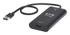 Eaton U444-H4K6-CAP video cable adapter 11.8" (0.3 m) USB Type-A HDMI Black