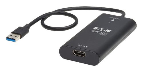 Eaton U444-H4K6-CAP video cable adapter 11.8" (0.3 m) USB Type-A HDMI Black