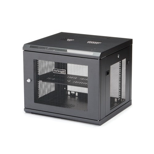 StarTech.com RK920WALM rack cabinet 9U Wall mounted rack Black