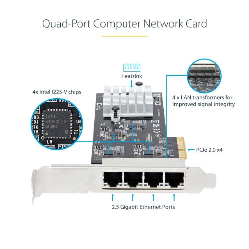 StarTech.com PR42GI-NETWORK-CARD network card Internal Ethernet 2500 Mbit/s