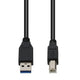 AddOn Networks USB3EXTAB10 USB cable USB 3.2 Gen 1 (3.1 Gen 1) 120.1" (3.05 m) USB A USB B 5 Gbit/s Black