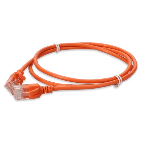 AddOn Networks ADD-0-5FSLCAT6A-OE networking cable Orange 5.91" (0.15 m) Cat6a U/UTP (UTP) Round