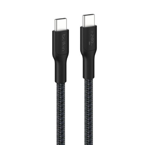 Belkin CAB025FQ3MBK USB cable USB 2.0 118.1" (3 m) USB C Black