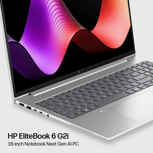 HP EliteBook 6 G2i 16 inch Notebook Next Gen AI PC Wolf Pro Security Edition Copilot+ PC Intel Core Ultra 7 Laptop 16" Touchscreen WUXGA 16 GB DDR5-SDRAM 512 GB SSD Wi-Fi 7 (802.11be) Windows 11 Pro Silver