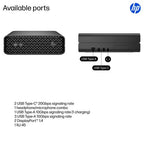 HP Z2 Mini G1i Wolf Pro Security Edition Intel Core Ultra 7 265 32 GB DDR5-SDRAM 1 TB SSD NVIDIA RTX 4000 Ada Windows 11 Pro Mini PC Workstation AI Workstation, AI PC Black