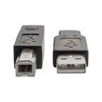 Tripp Lite U042-030 USB cable USB 2.0 359.8" (9.14 m) USB A USB B Black, Translucent
