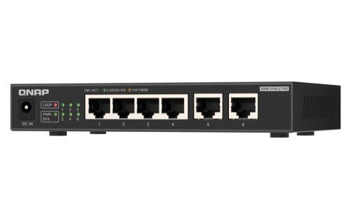 QNAP QSW-2104-2T-R2-US network switch Unmanaged 10G Ethernet (100/1000/10000) Desktop Black