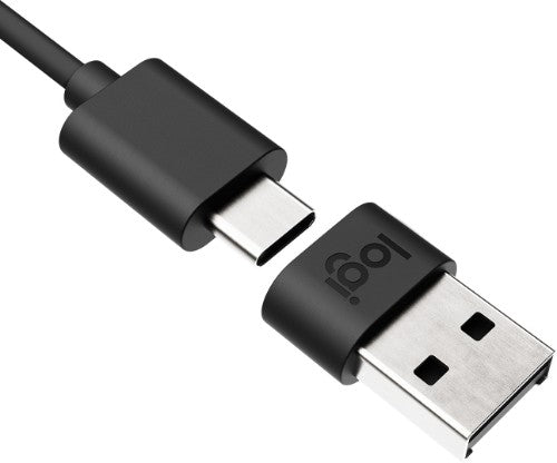 Logitech 989-000982 cable gender changer USB C USB A Graphite