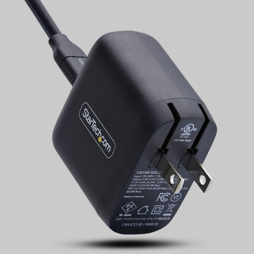 StarTech.com 1065NB-WALL-CHARGER mobile device charger Universal Black AC Fast charging Indoor