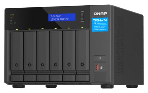 QNAP TVS-h674 NAS Tower Intel® Core™ i5 i5-12400 32 GB DDR4 0 TB QuTS hero Black