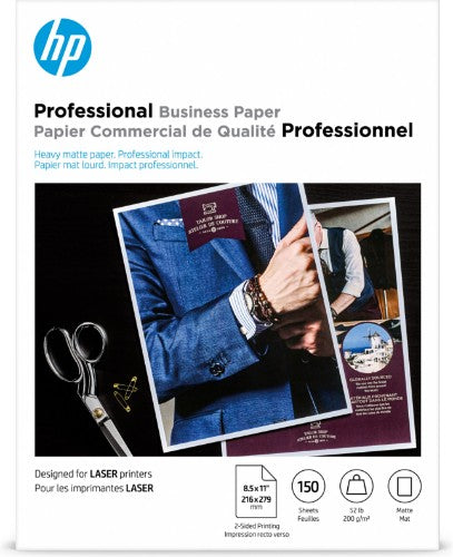 HP Professional Business Paper Matte 52 lb 8.5 x 11 in. (216 x 279 mm) 150 sheets