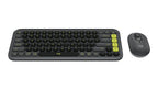Logitech POP Icon Combo keyboard Mouse included Universal Bluetooth QWERTY English Granite, Green