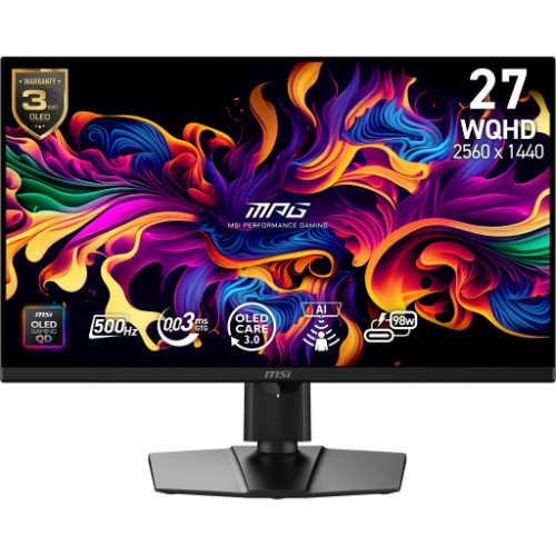 MSI MPG 271QR QD-OLED X50 computer monitor 26.5" 2560 x 1440 pixels Wide Quad HD Black