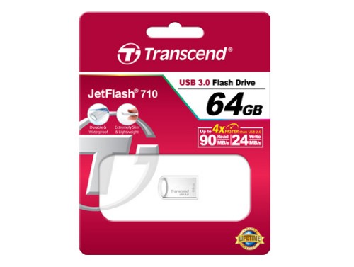 Transcend JetFlash 710S 64GB USB flash drive USB Type-A 3.2 Gen 1 (3.1 Gen 1) Silver