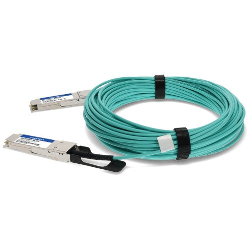 AddOn Networks ADD-QARQMX-AOC50M InfiniBand/fibre optic cable 1968.5" (50 m) QSFP+ Aqua color