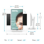 BenQ GW2790QT computer monitor 27" 2560 x 1440 pixels Quad HD LED White