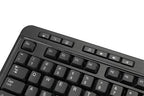 Adesso WKB-1320CB keyboard Mouse included Home RF Wireless QWERTY Black