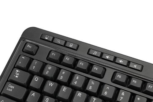 Adesso WKB-1320CB keyboard Mouse included Home RF Wireless QWERTY Black