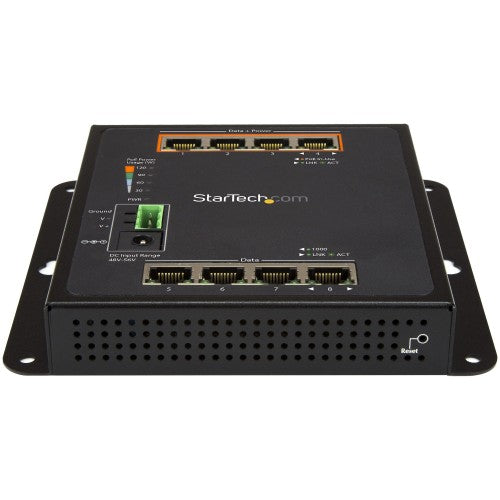 StarTech.com IES81GPOEW network switch Managed L2 Gigabit Ethernet (10/100/1000) Power over Ethernet (PoE) Black