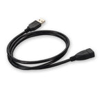 AddOn Networks USBEXTAA5MF USB cable USB 2.0 59.8" (1.52 m) USB A Black