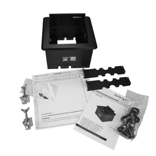 StarTech.com BOX4CABLE cable organizer Desk Cable box Black 1 pc(s)