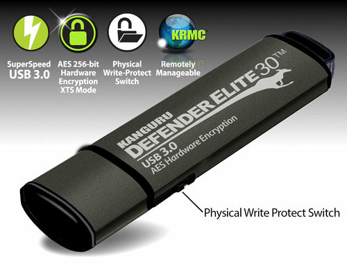 iStorage Kanguru Elite30 USB flash drive 512 GB USB Type-A 3.2 Gen 1 (3.1 Gen 1) Black