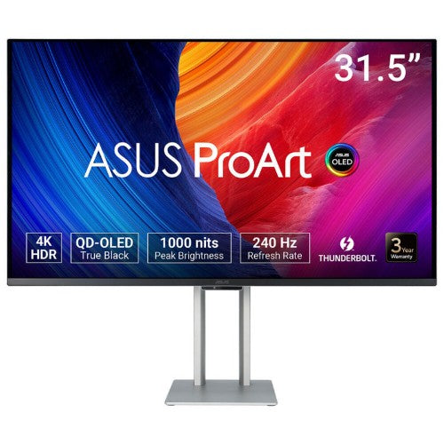 ASUS ProArt OLED PA32UCDM computer monitor 31.5" 3840 x 2160 pixels 4K Ultra HD QD-OLED Silver