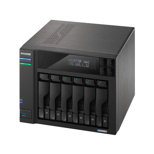 Asustor LOCKERSTOR 6 Gen2 NAS Desktop Intel® Celeron® N5105 8 GB DDR4 HDD ADM Black