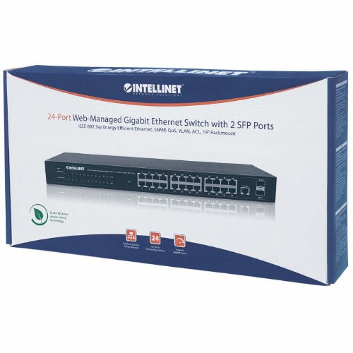 Intellinet 560917 network switch Managed Gigabit Ethernet (10/100/1000) 1U Black