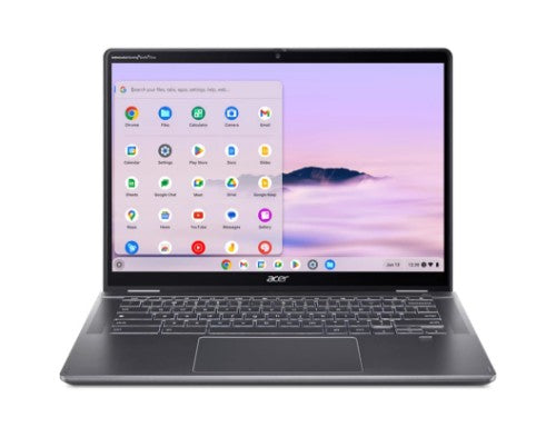 Acer Chromebook CPE584-1N-K10U MediaTek Kompanio Kompanio Ultra 910 14" Touchscreen WQXGA+ 12 GB LPDDR5x-SDRAM 256 GB Flash Wi-Fi 7 (802.11be) ChromeOS Silver