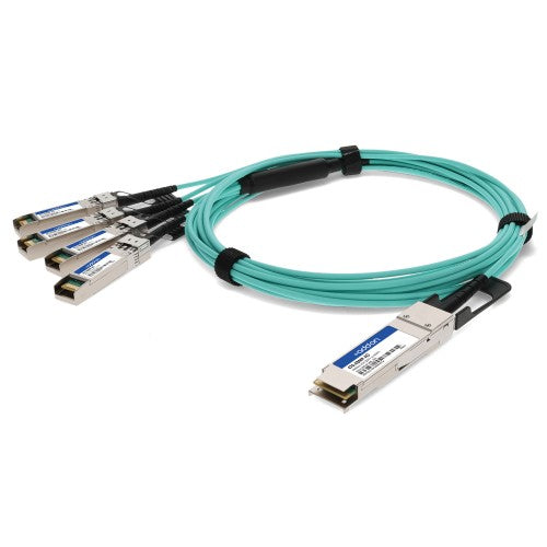 AddOn Networks 470-ABMP-AO InfiniBand/fibre optic cable 393.7" (10 m) QSFP+ 4x SFP+ AOC Aqua color