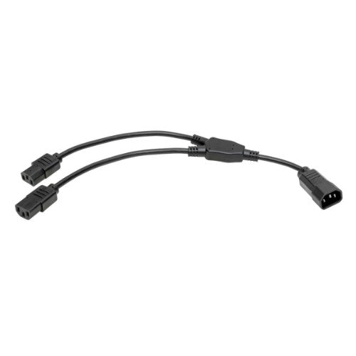 Tripp Lite P004-18N-2C13 power cable Black 18" (0.457 m) C14 coupler 2 x C13 coupler