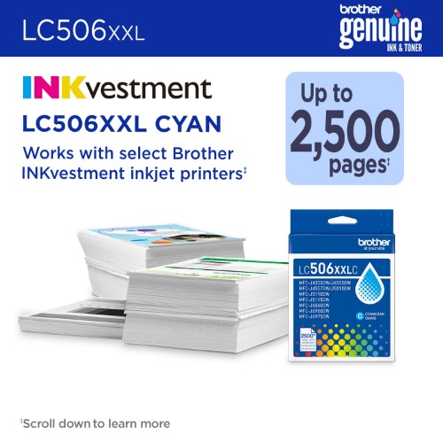 Brother LC506XXLCS ink cartridge 1 pc(s) Original Extra (Super) High Yield Cyan