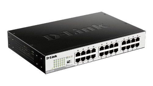 D-Link DGS-1024D network switch Unmanaged Gigabit Ethernet (10/100/1000) 1U Black, Silver