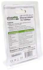 Plugable Technologies USB2-OTGE100 interface cards/adapter RJ-45