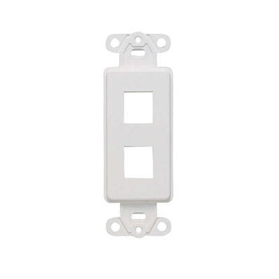 C2G Decorative 2-Port Multimedia Keystone Insert - White