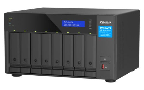 QNAP TVS-h874 NAS Tower Intel® Core™ i9 64 GB DDR4 0 TB QuTS hero Black